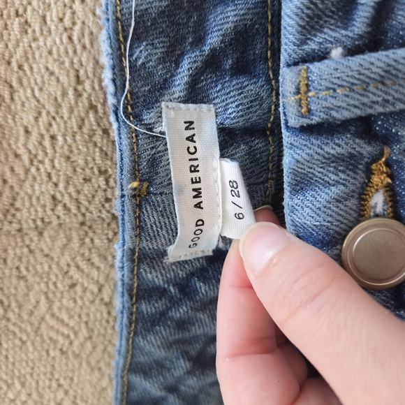 Good American Good 90s Duster Jeans Blue950 Size 6 / 28. NWOT - Picture 6 of 7